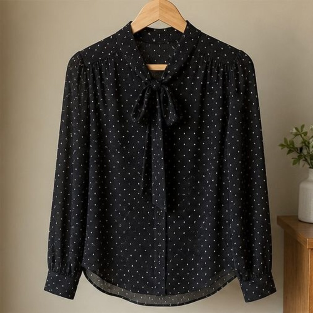 Blue V Neck Top